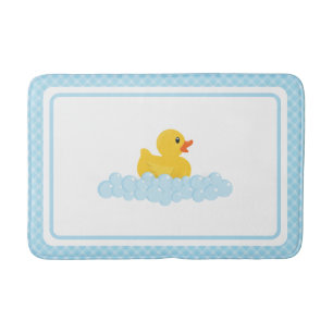 Rubber Duck Bath Mat   Cute Yellow Ducky and Bubbl
