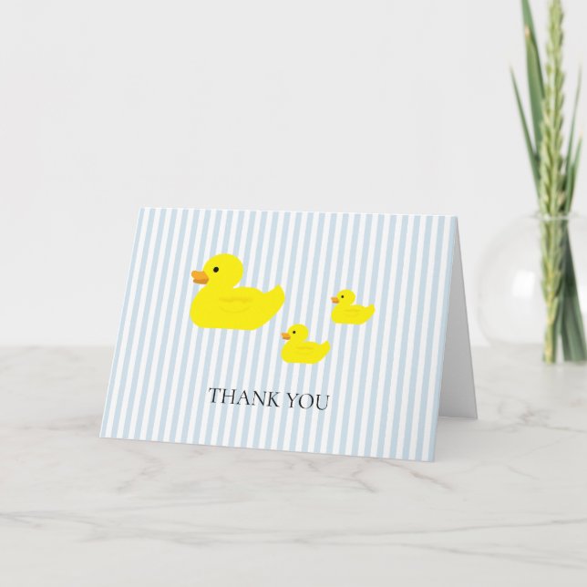 Rubber Duck Blue Stripe Card (Front)