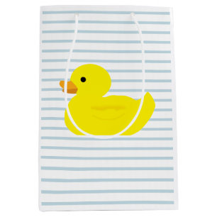 Rubber Duck Blue Stripe Gift Bag