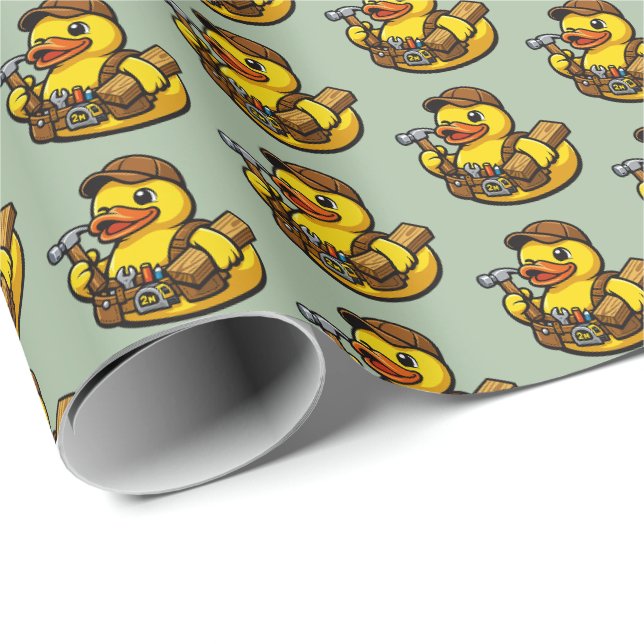 Rubber Duck Carpenter Wrapping Paper (Roll Corner)