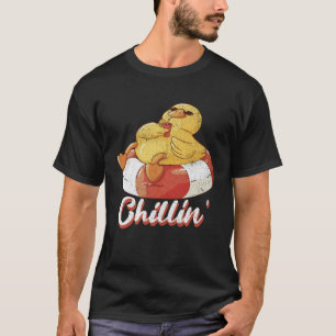 Rubber Duck Chillin In the Summer Vacation Pool Pa T-Shirt