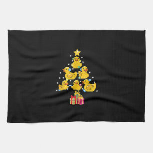Rubber Duck Christmas Tree Duckie Quack Christmas Kitchen Towel