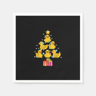 Rubber Duck Christmas Tree Duckie Quack Christmas Napkin