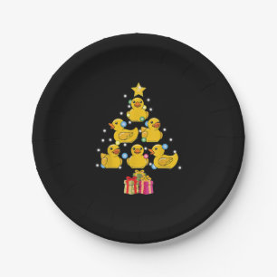 Rubber Duck Christmas Tree Duckie Quack Christmas Paper Plate