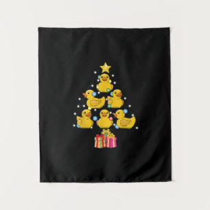 Rubber Duck Christmas Tree Duckie Quack Christmas Tapestry