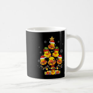 Rubber Duck Christmas Tree Xmas Light Surrounded D Coffee Mug