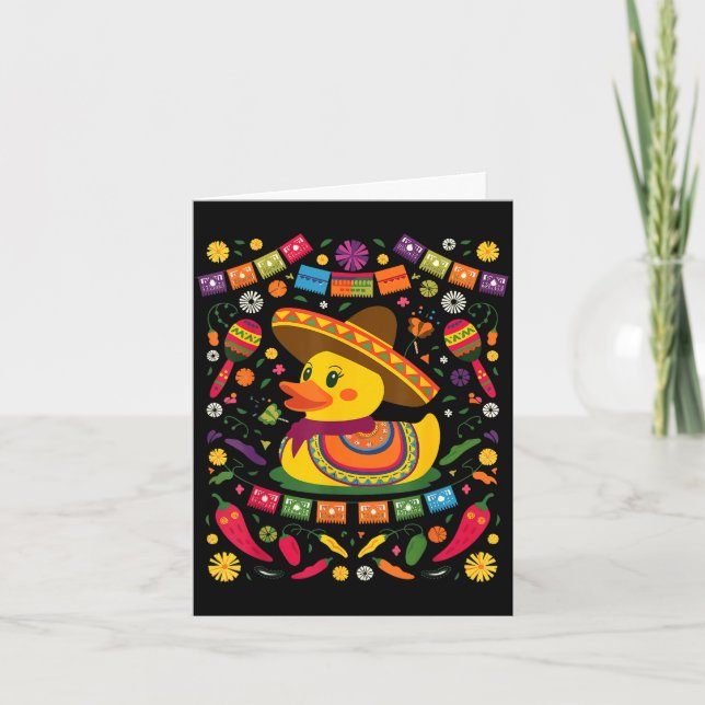 Rubber duck cinco de mayo  card (Front)