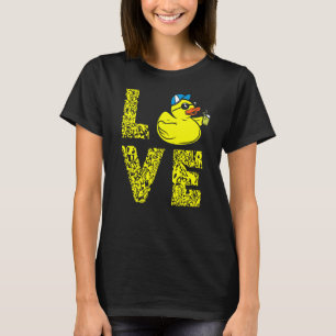 Rubber Duck Cool Leopard Duck Rubber Ducky Water P T-Shirt