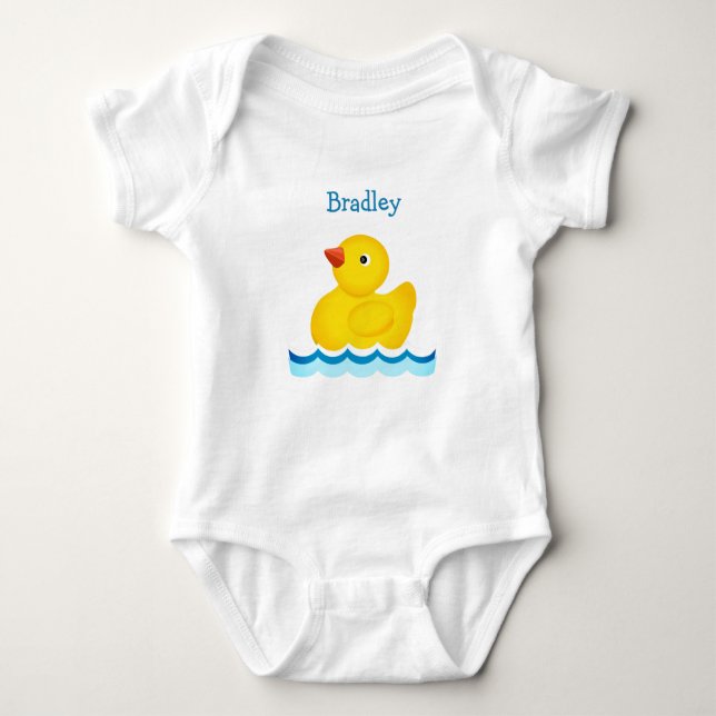 Rubber Duck Custom Baby Bodysuit (Front)