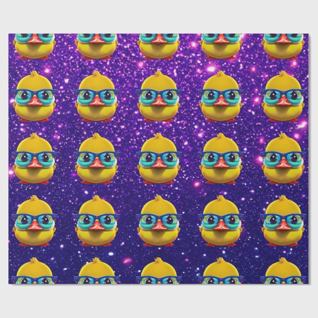 Rubber Duck Cute Charming Themed Inspired  Wrapping Paper (Flat)