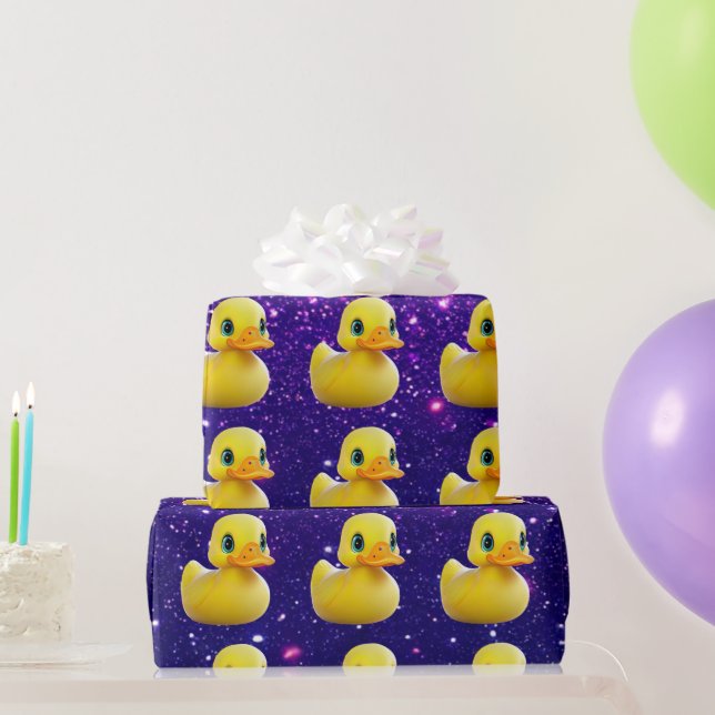 Rubber Duck Cute Charming Themed Inspired  Wrapping Paper (Party Gifts)