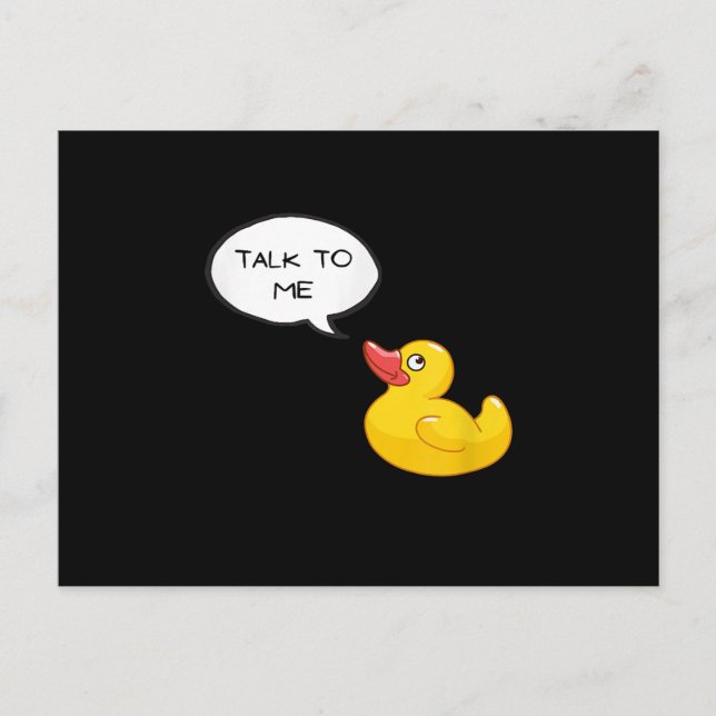 Rubber Duck Debugging Announcement Postcard (Front)