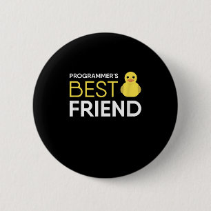 Rubber Duck Debugging Programmers Best Friend 2 Inch Round Button
