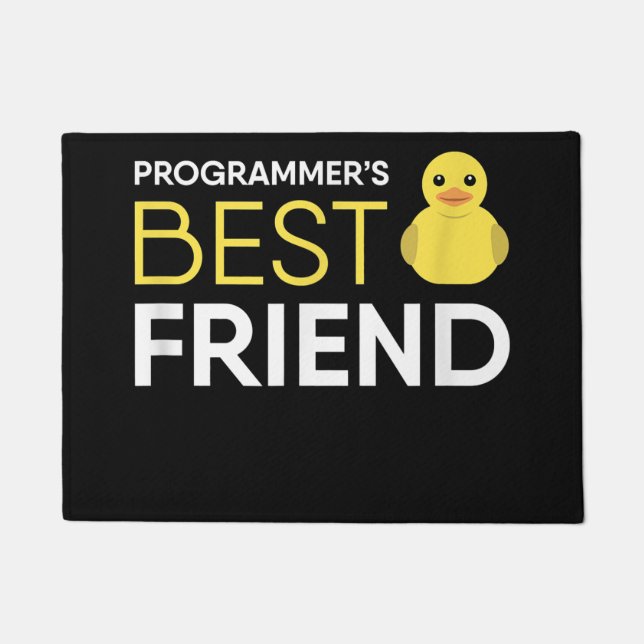 Rubber Duck Debugging Programmers Best Friend Doormat (Front)