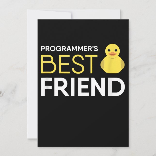 Rubber Duck Debugging Programmers Best Friend Holiday Card (Front)