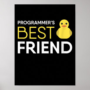 Rubber Duck Debugging Programmers Best Friend Poster