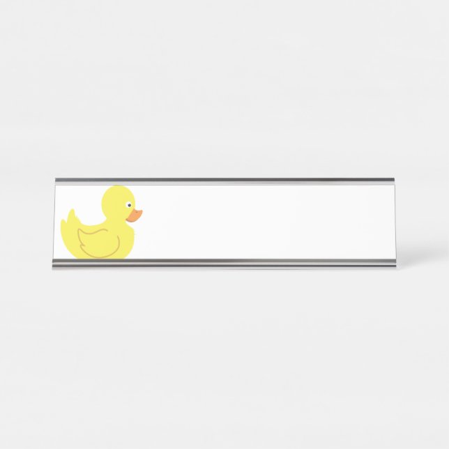 Rubber Duck Desk Name Plate (Front)