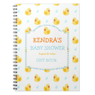 Rubber Duck Ducky Gender Neutral Baby Shower Notebook