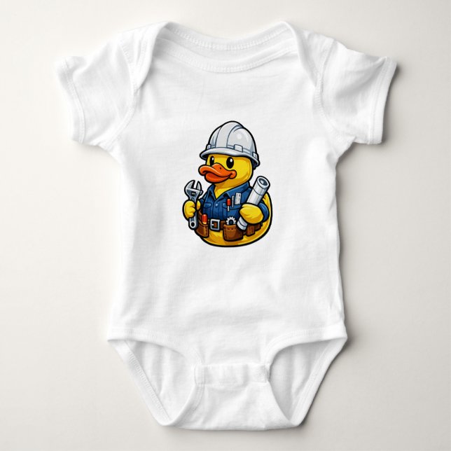 Rubber Duck Engineer Baby Bodysuit (Front)