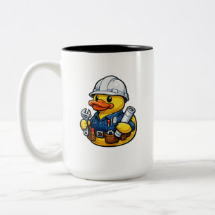 Rubber Duck Engineer Two-Tone Coffee Mug