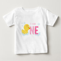 Rubber Duck First Birthday Baby T-Shirt