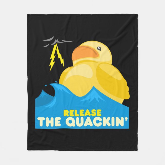 Rubber Duck Fleece Blanket (Front)