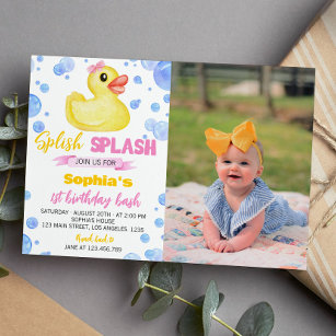 Rubber Duck Birthday Invitations & Invitation Templates | Zazzle CA