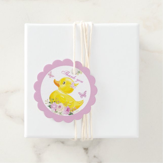 RUBBER DUCK GIRL   Favour Tags (In Situ)