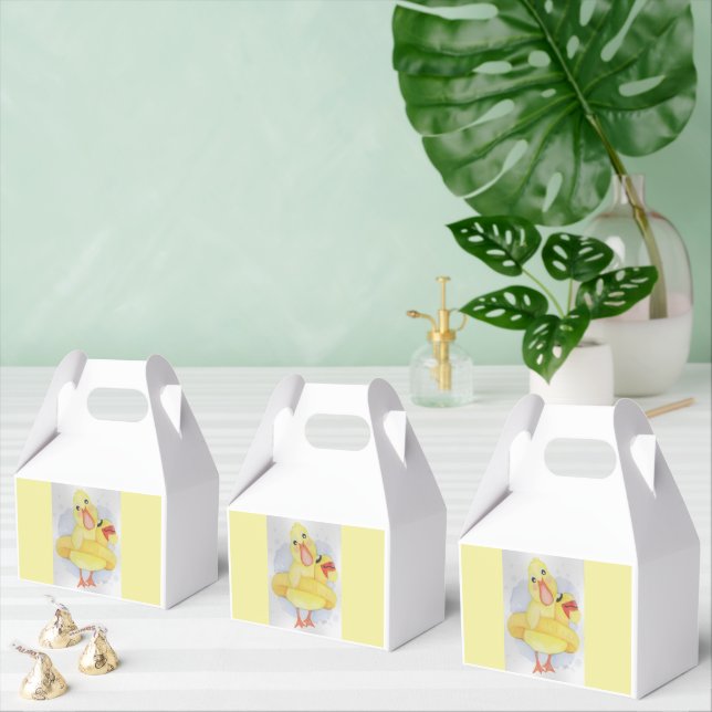 Rubber Duck in Pool Float Favor Box (Multiple)