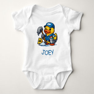 Rubber Duck Janitor Baby Bodysuit
