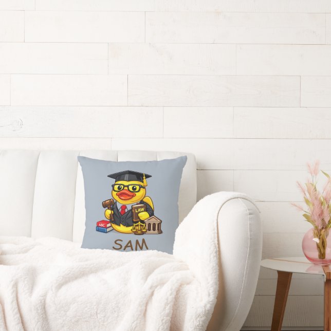Rubber Duck Lawyer Throw Pillow (Couch)