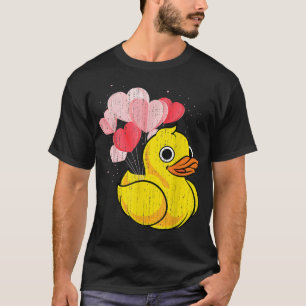 Rubber Duck Lover Bath Toy Cute Ducky Hearts Rubbe T-Shirt