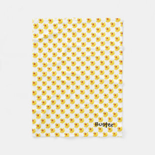 Rubber Duck Multi Duck with Name Fleece Blanket