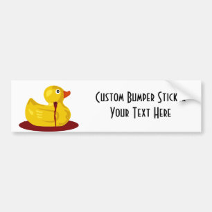 Rubber Duck Neck Shot - Bleeding Rubber Ducky Bumper Sticker