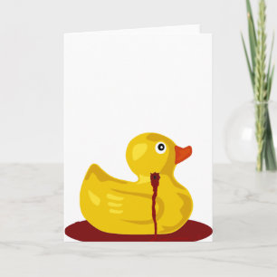 Rubber Duck Neck Shot - Bleeding Rubber Ducky Card