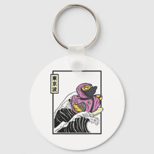 Rubber Duck Ninja Surfing Kanagawa Wave Kawaii Aes Keychain