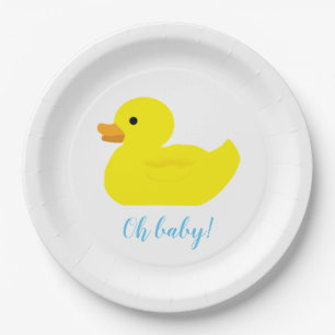 Rubber Duck Party Baby Shower BABY Paper Plate