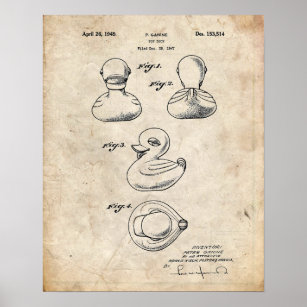 Rubber Duck Patent Poster