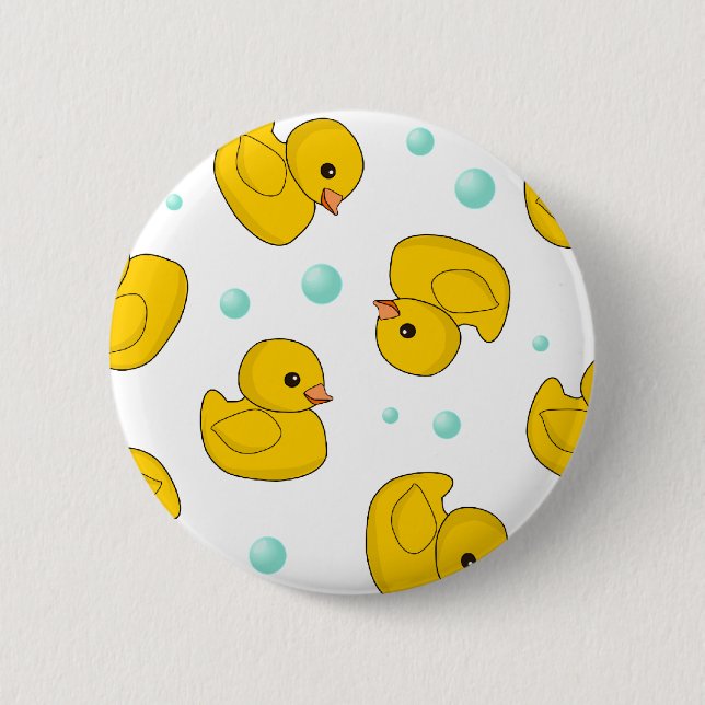 Rubber Duck Pattern 2 Inch Round Button (Front)