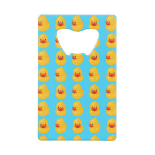 Rubber Duck Pattern Blue Print Bottle Opener Credit Card Bottle Opener