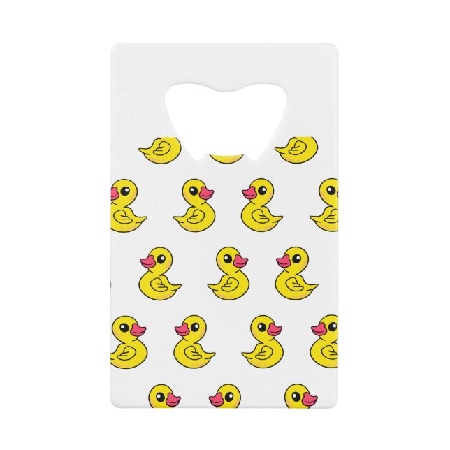 Rubber Duck Pattern Credit Card Bottle Opener (Front)