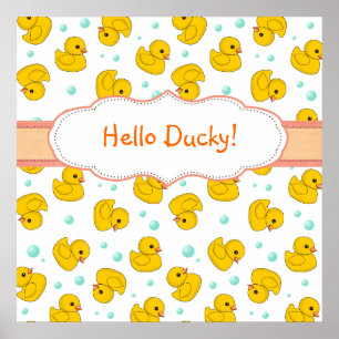 Rubber Duck Pattern Poster
