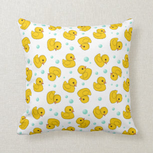 Rubber Duck Pattern Throw Pillow