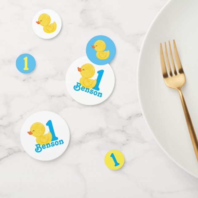Rubber Duck Personalized Birthday Confetti (Group)