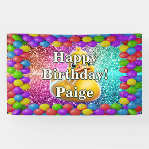 Rubber Duck Personalized character birthday banner