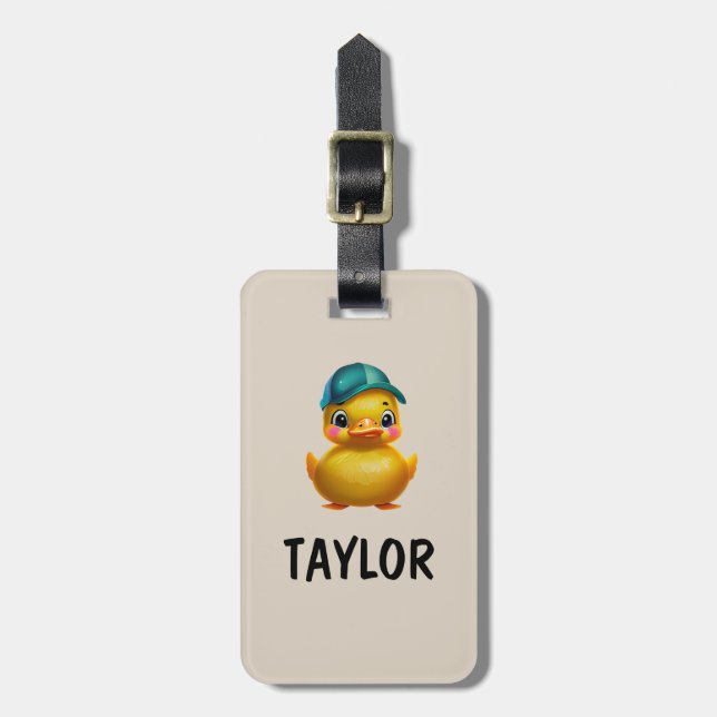 Rubber Duck Personalized Colourful Bag Backpack Luggage Tag (Front Vertical)