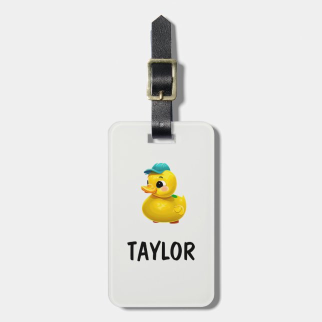 Rubber Duck Personalized Colourful Bag Backpack Luggage Tag (Front Vertical)