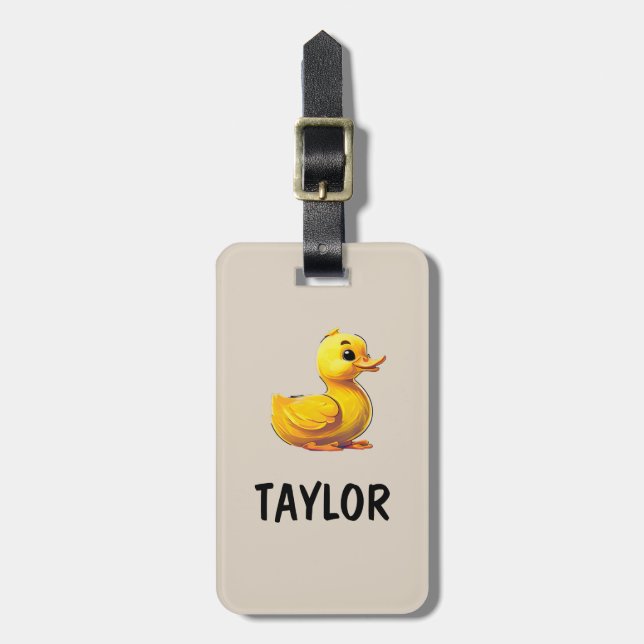 Rubber Duck Personalized Colourful Bag Backpack Luggage Tag (Front Vertical)