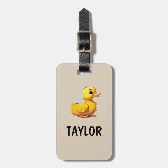Rubber Duck Personalized Colourful Bag Backpack Luggage Tag (Front Vertical)
