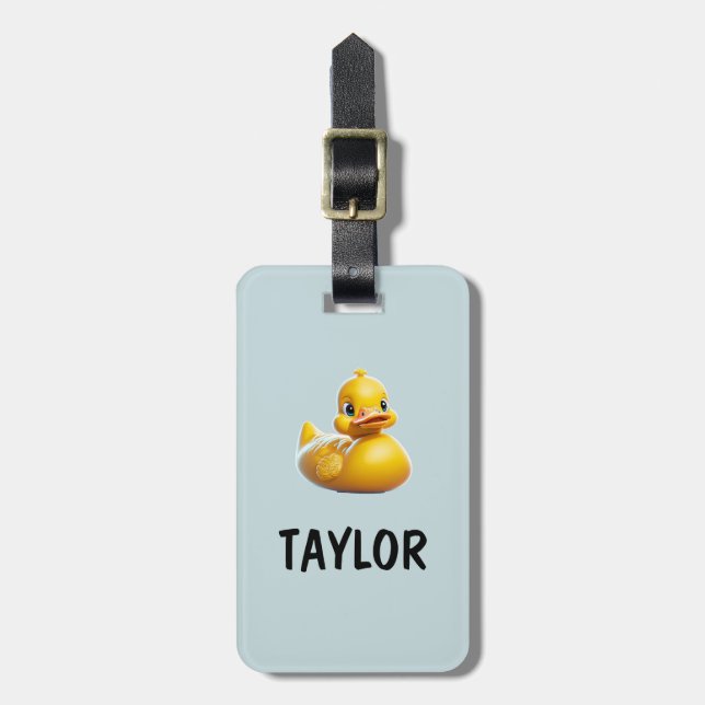 Rubber Duck Personalized Colourful Bag Backpack Luggage Tag (Front Vertical)